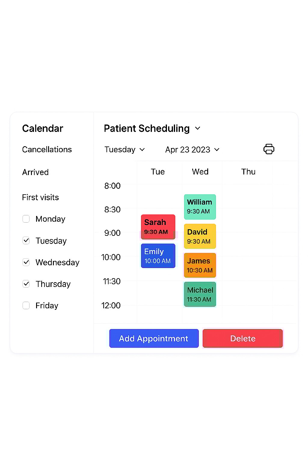 Updated dentist's scheduler image